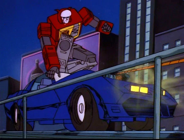Blaster — Auto-Bop, original G1 cartoon still.